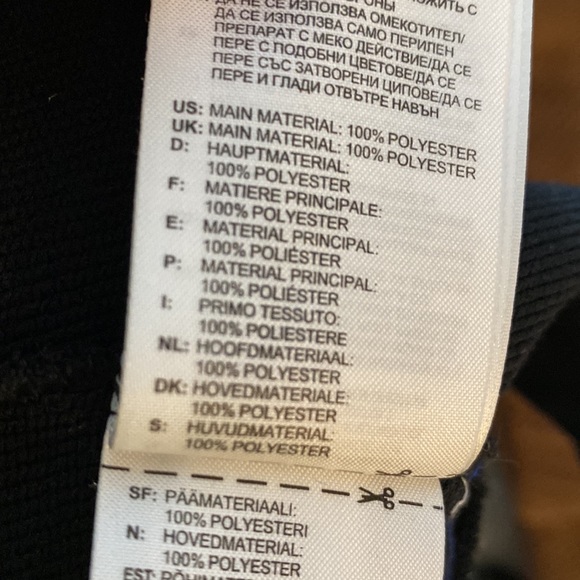 Adidas black and royal blue Climalite training jacket with hood. Girl’s Large. - Picture 11 of 15